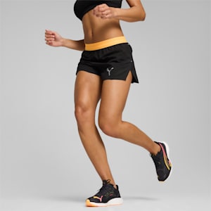 RUN ULTRAWEAVE VELOCITY Women's 3" Running Shorts, PUMA Black-Sun Stream, extralarge-IND